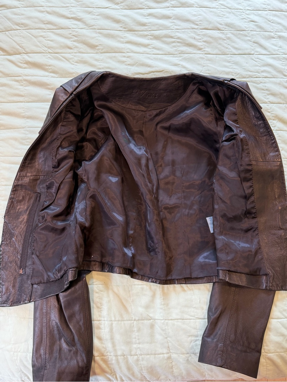 Vintage Genuine Lambskin Leather Jacket Soft Tailored Black Blazer Coat S - Picture 8 of 10
